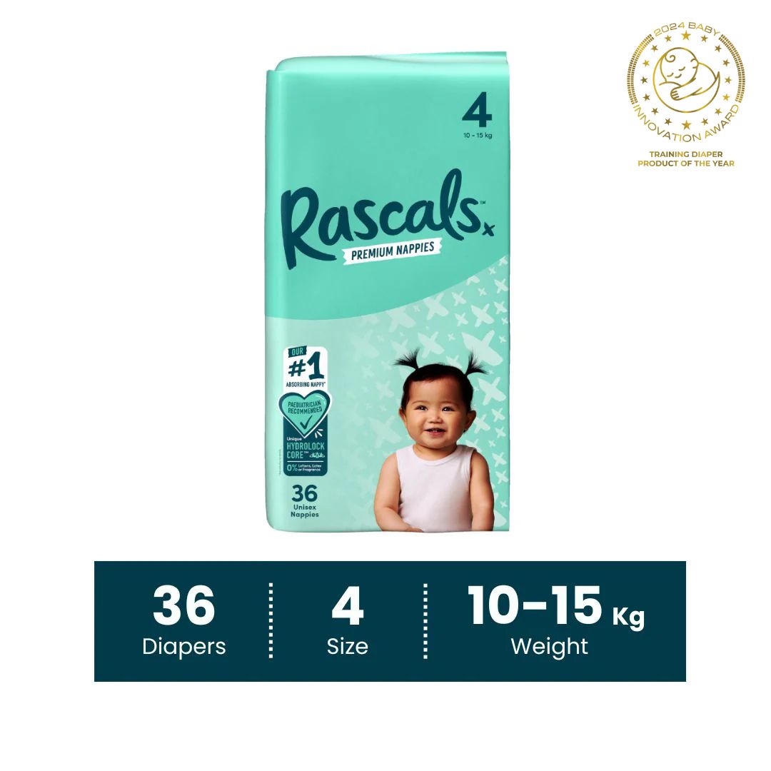 Dizzy Rascal Baby Photo Rascals Premium Baby Diapers - Size 4, 10-15 kg, 36 Count – Rascals ...