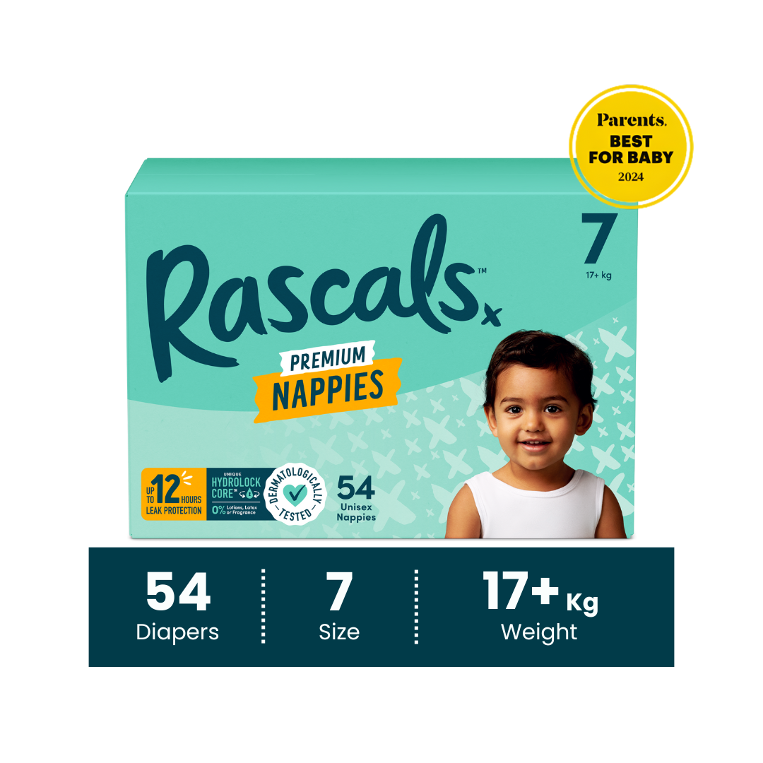 Dizzy Rascal Baby Photo Rascals Premium Baby Diapers Jumbo Box - Size 7, 17+ kg, 54 Count ...