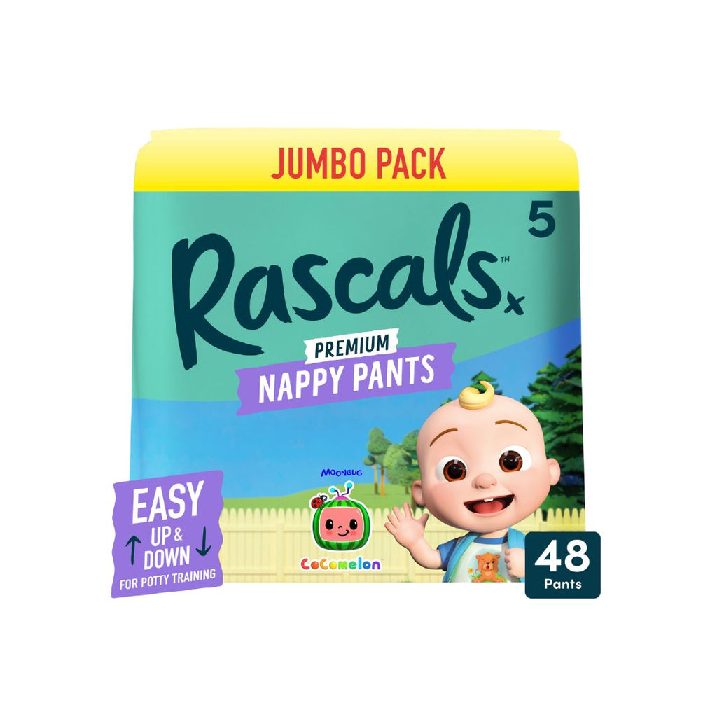 Rascals Cocomelon Edition Training Diaper Pants , Jumbo Pack, Size 5, 13-18 kg, 48 Count