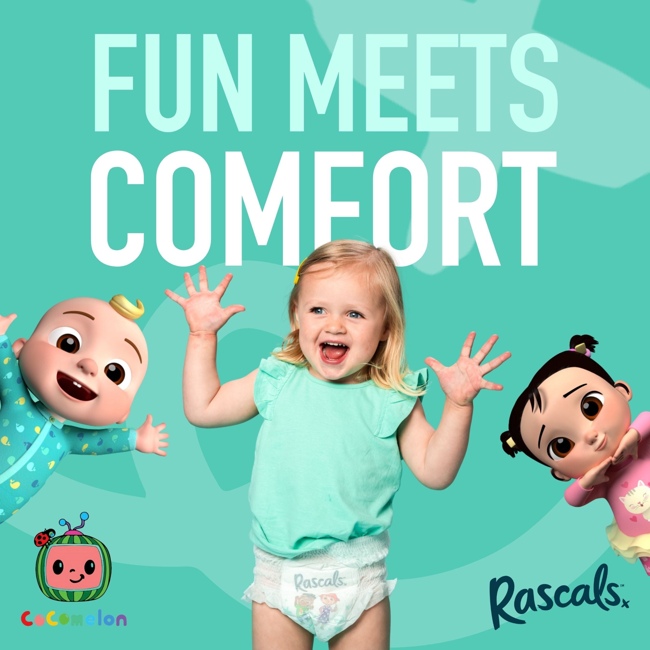 Rascals Cocomelon Edition Training Diaper Pants , Jumbo Pack, Size 5 ...